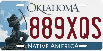 OK license plate 889XQS