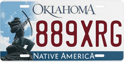 OK license plate 889XRG