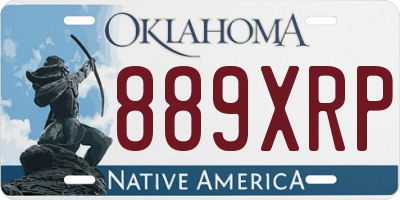 OK license plate 889XRP