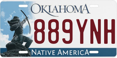 OK license plate 889YNH