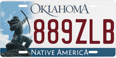 OK license plate 889ZLB