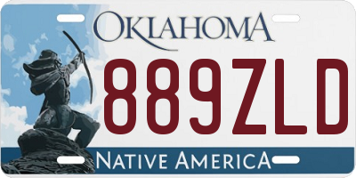 OK license plate 889ZLD