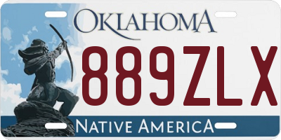 OK license plate 889ZLX