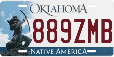 OK license plate 889ZMB