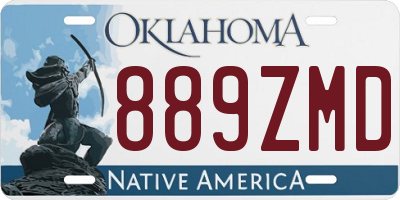 OK license plate 889ZMD