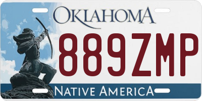 OK license plate 889ZMP