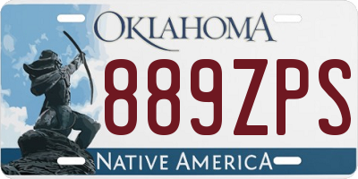 OK license plate 889ZPS