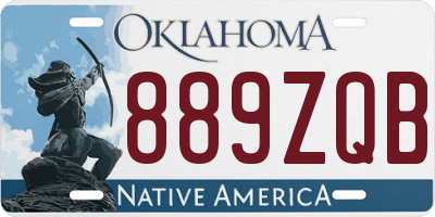 OK license plate 889ZQB