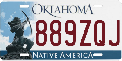 OK license plate 889ZQJ