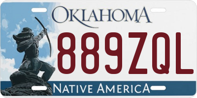 OK license plate 889ZQL