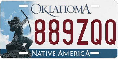 OK license plate 889ZQQ