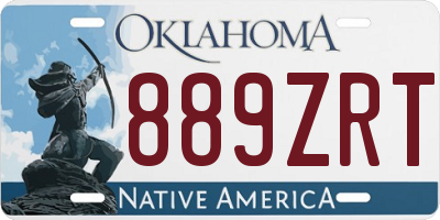 OK license plate 889ZRT