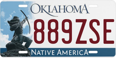 OK license plate 889ZSE