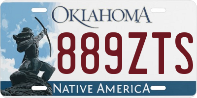 OK license plate 889ZTS