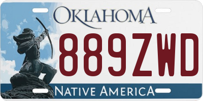 OK license plate 889ZWD