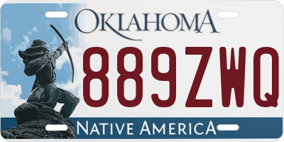OK license plate 889ZWQ
