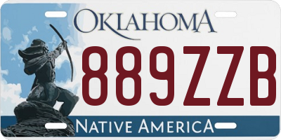 OK license plate 889ZZB