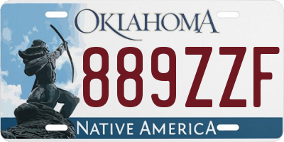 OK license plate 889ZZF