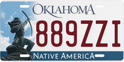 OK license plate 889ZZI