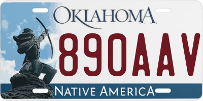 OK license plate 890AAV