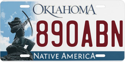 OK license plate 890ABN