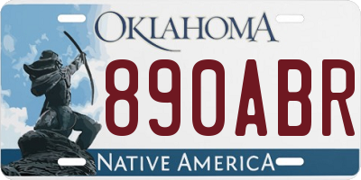 OK license plate 890ABR