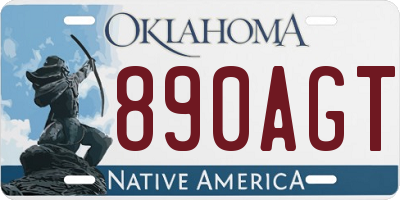 OK license plate 890AGT