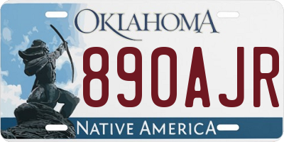 OK license plate 890AJR