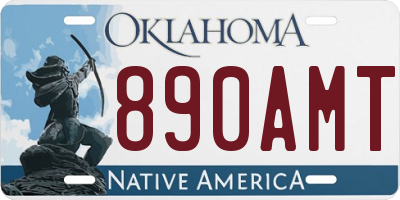 OK license plate 890AMT