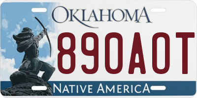 OK license plate 890AOT
