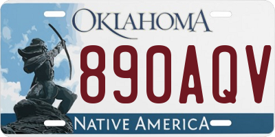 OK license plate 890AQV