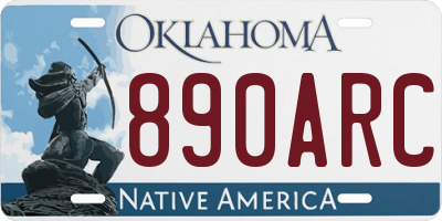OK license plate 890ARC