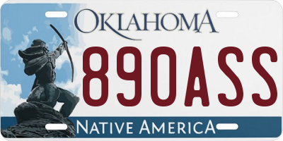 OK license plate 890ASS