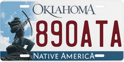 OK license plate 890ATA