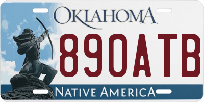 OK license plate 890ATB