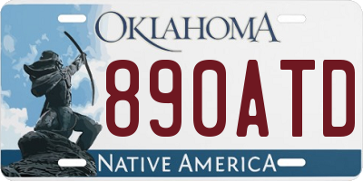 OK license plate 890ATD