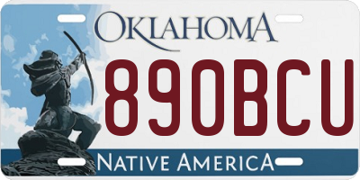 OK license plate 890BCU