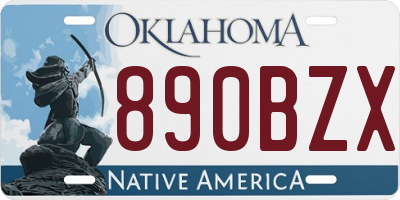 OK license plate 890BZX