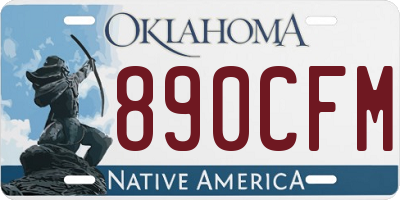 OK license plate 890CFM