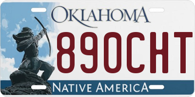 OK license plate 890CHT
