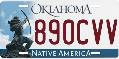 OK license plate 890CVV