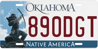 OK license plate 890DGT