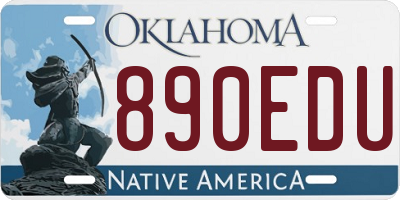 OK license plate 890EDU