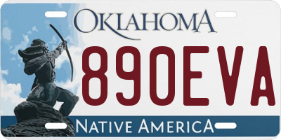 OK license plate 890EVA