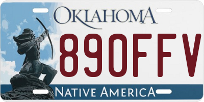 OK license plate 890FFV