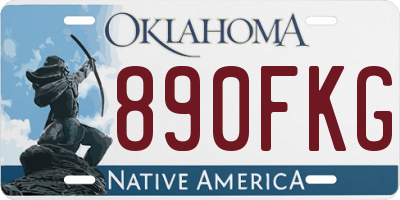 OK license plate 890FKG