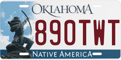 OK license plate 890TWT
