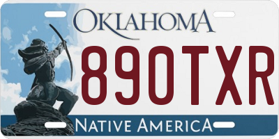 OK license plate 890TXR