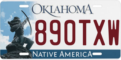 OK license plate 890TXW