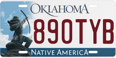 OK license plate 890TYB